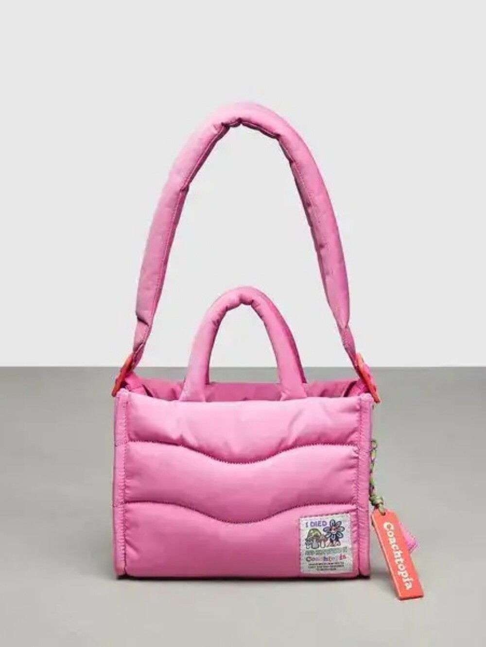 NWOT [Coachtopia] Loop Mini Tote In Pink, Machine Washable, Puffy, CT385